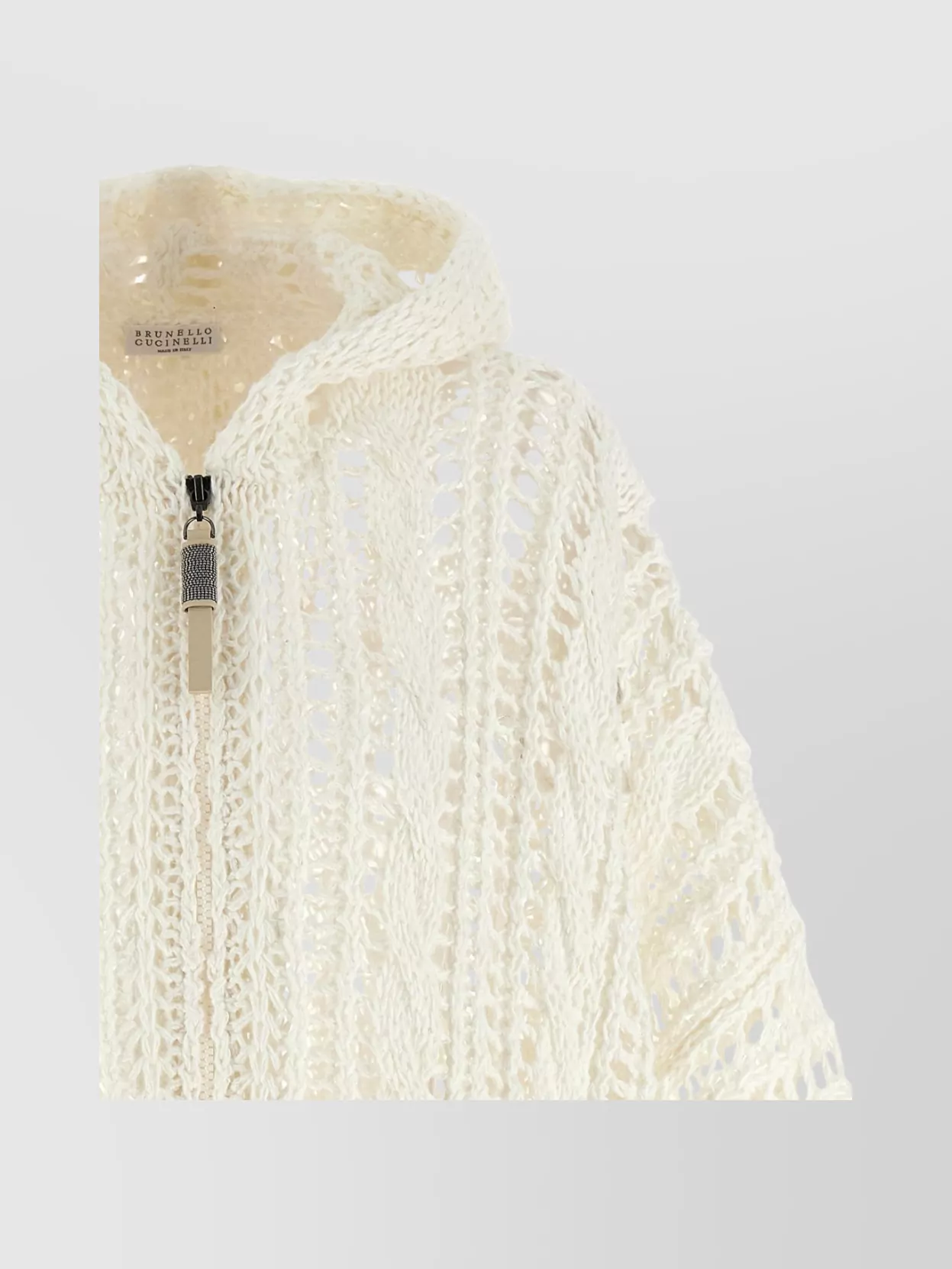 Brunello Cucinelli Cable & Mesh Sweaters And Cardigans White