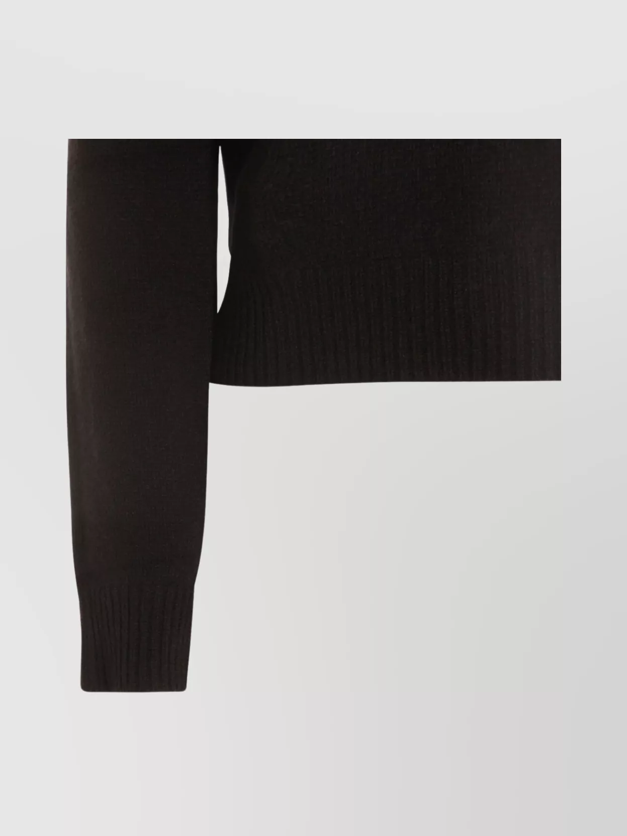 Kujten Long Sleeve Ribbed Cuff Crew Neck Knitwear