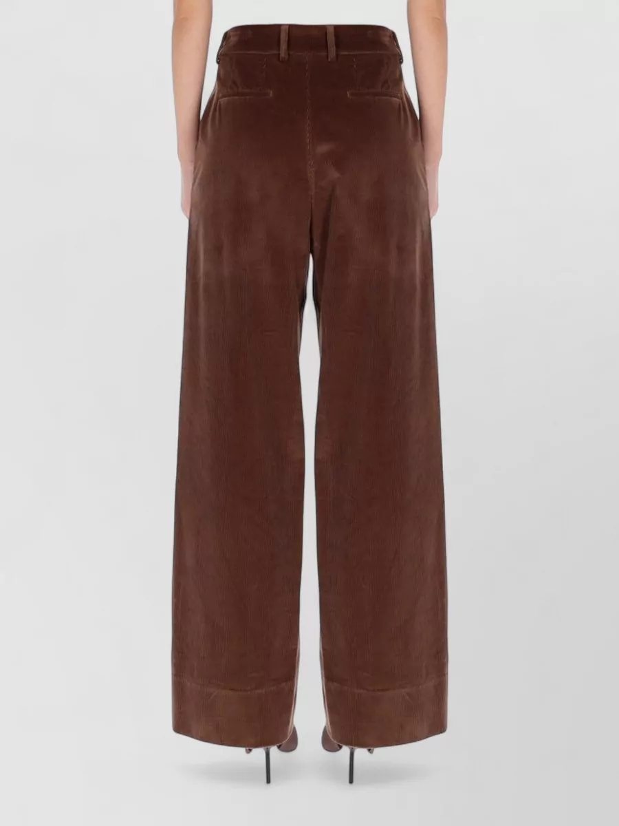 Pt Torino Wide Leg Trousers Pleated Front