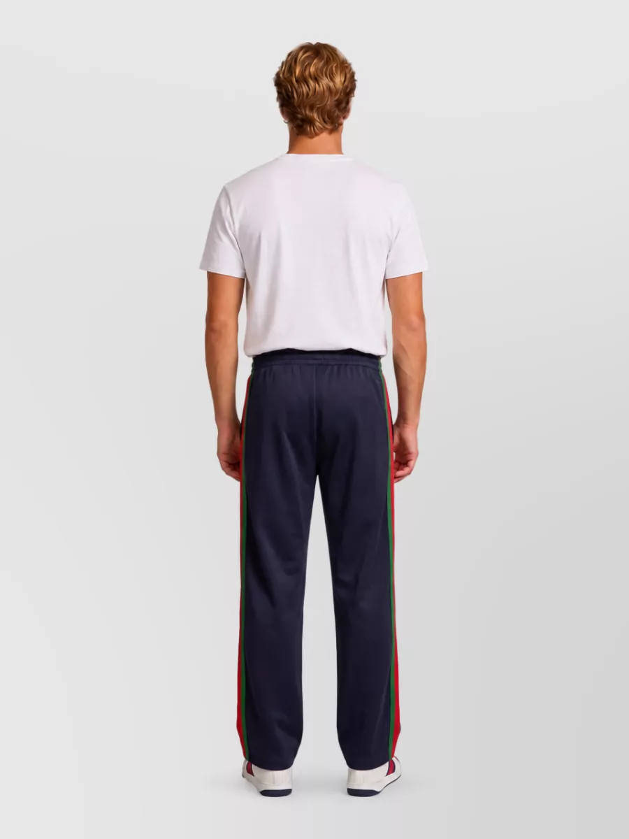 Gucci Silk Cotton Wide-Leg Track Pants