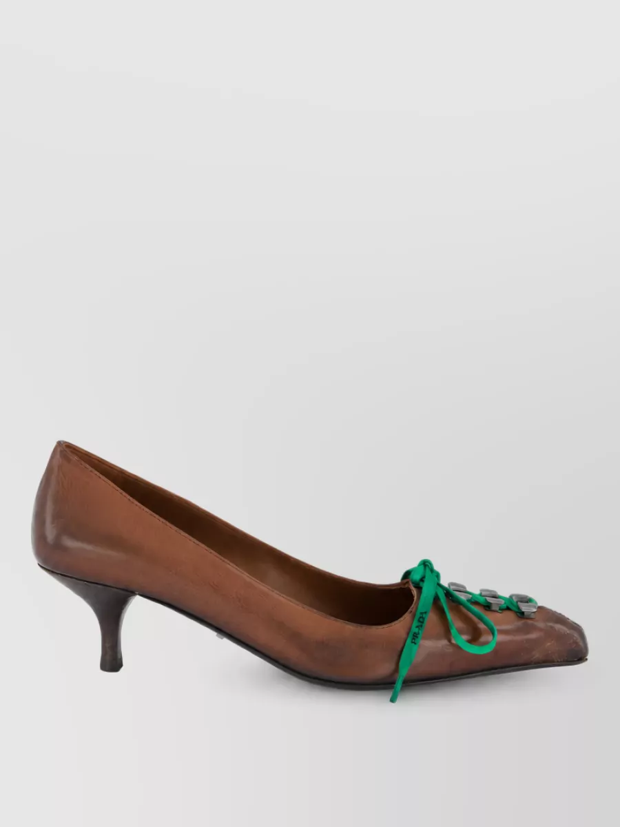 Prada Leather High Heel Pumps