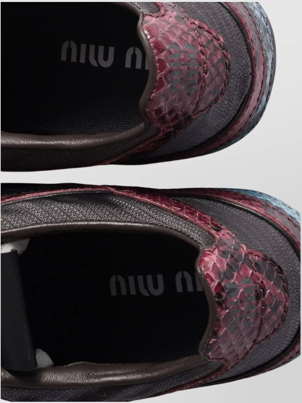 Miu Miu Low-Top Sneakers With Textured Rubber Sole
