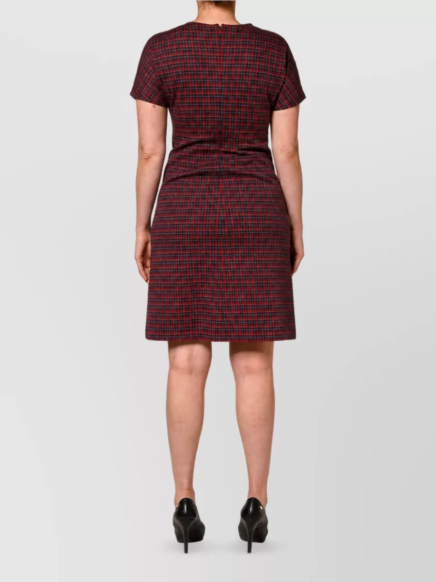 Dolce&Gabbana Checked Short Sleeve Knee Length Dress