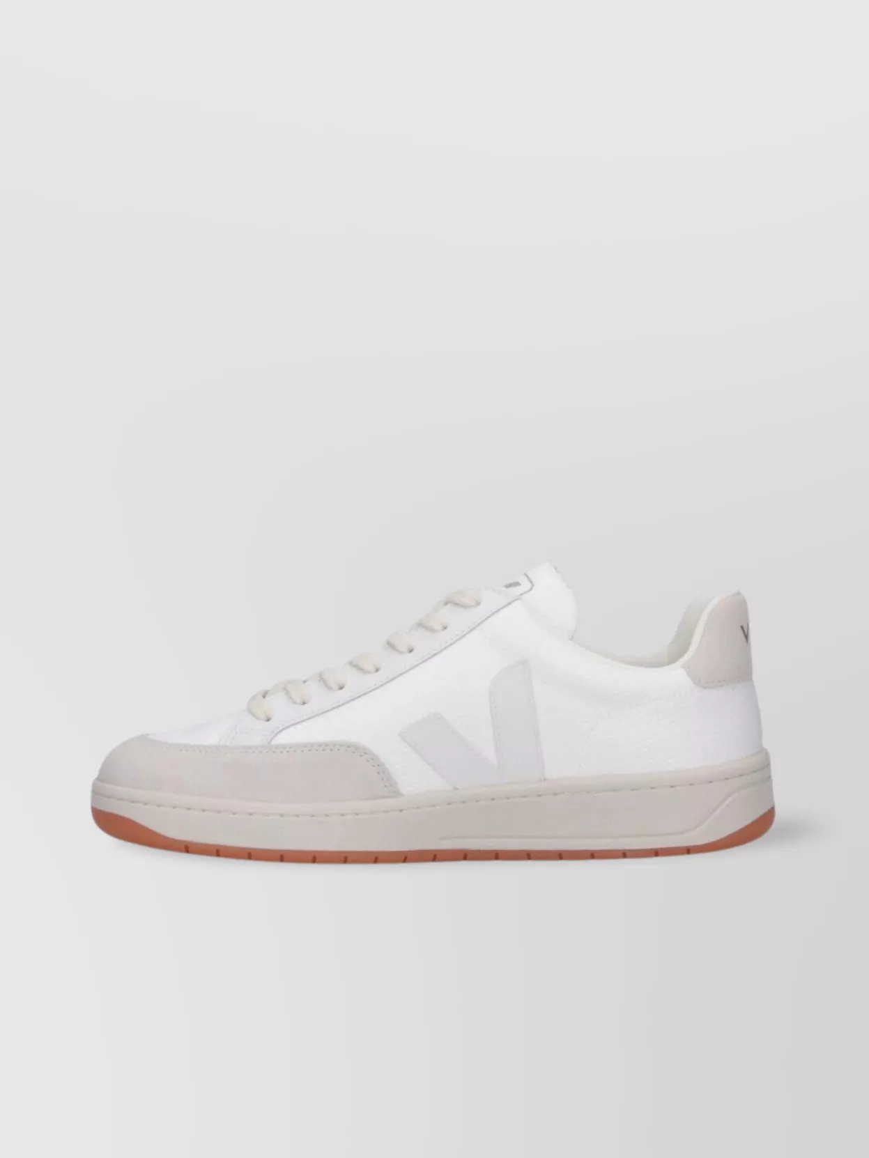 Veja Low Top Round Toe Rubber Sole Sneakers