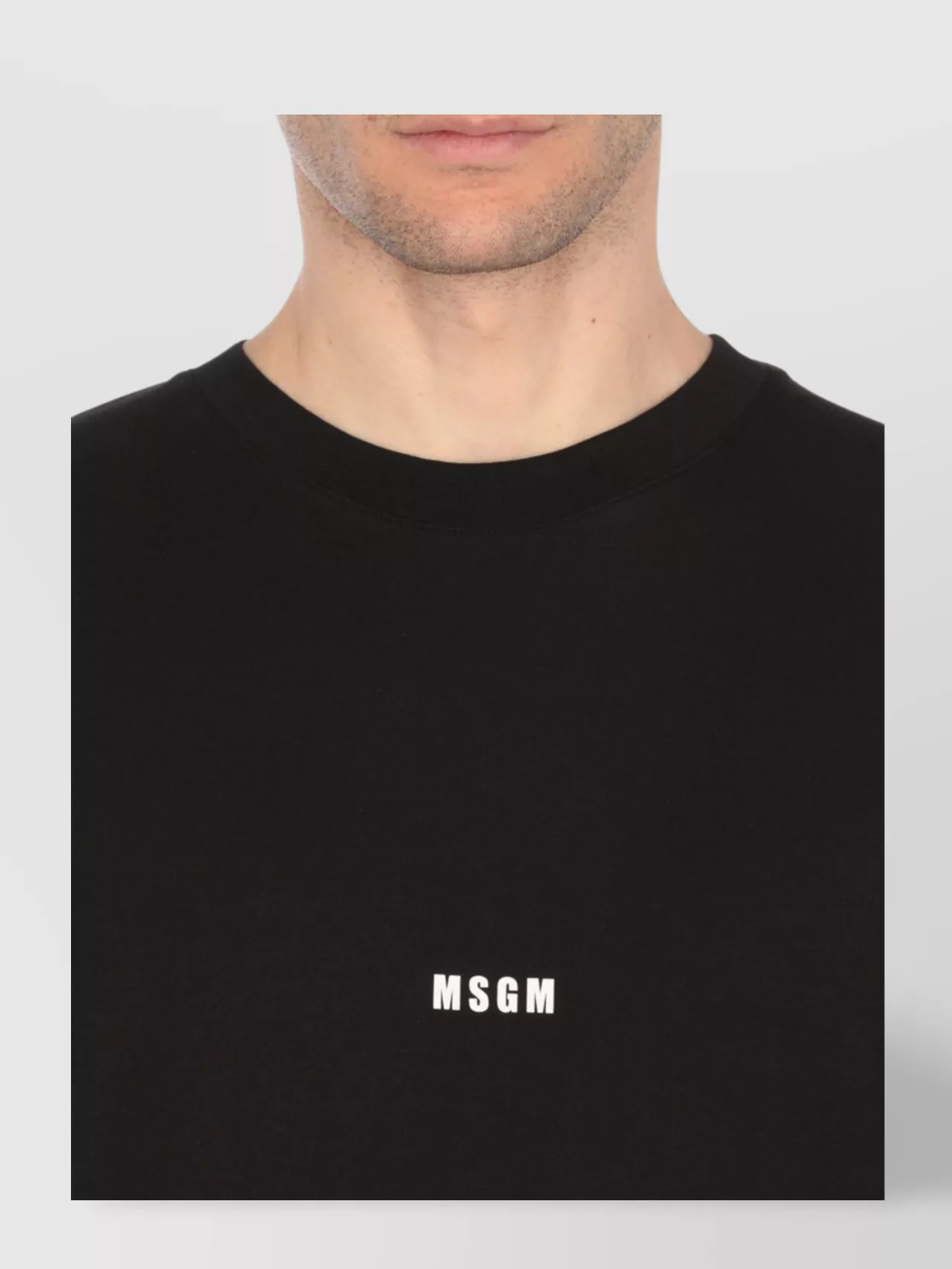 Msgm Logo Contrasting Cotton T-Shirt