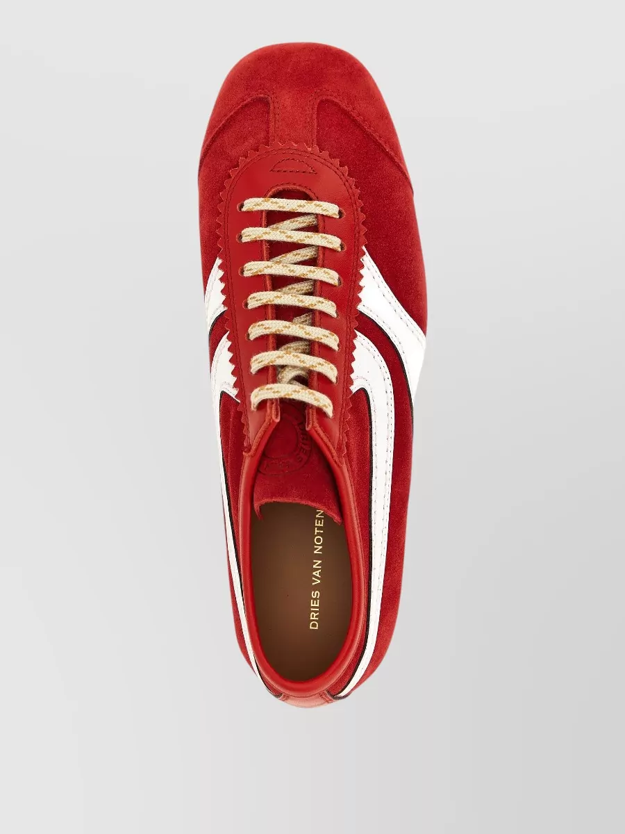 Dries Van Noten Leather Low-Top Sneakers