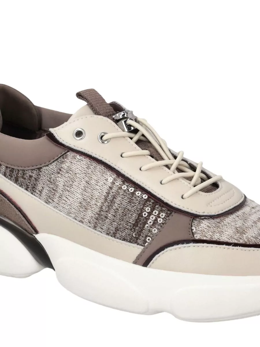 Pinko Leather Lace-Up Sneakers