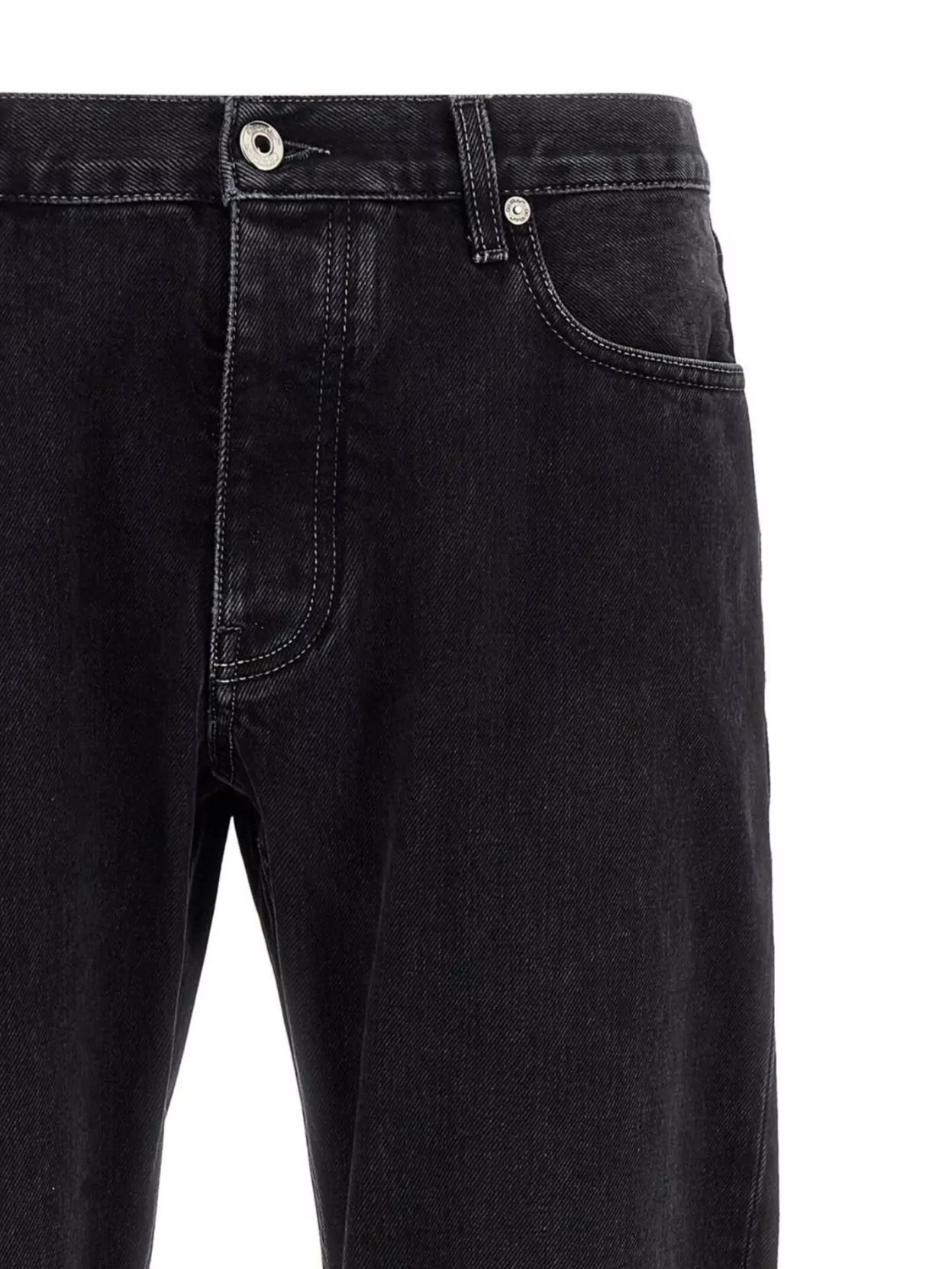 Off-white Regular Jeans With Tapered Cut