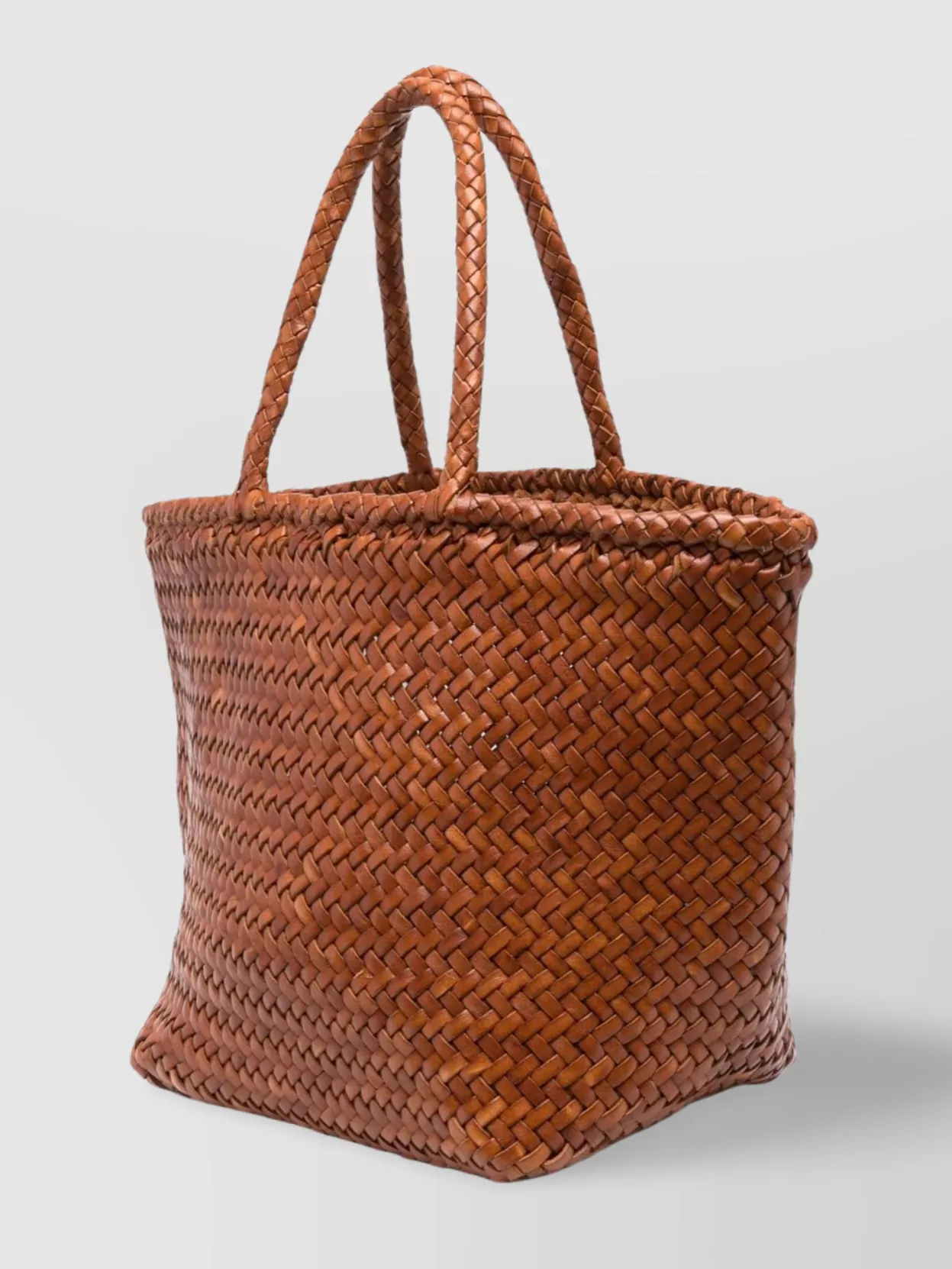 Dragon Diffusion Small Woven Leather Tote Bag