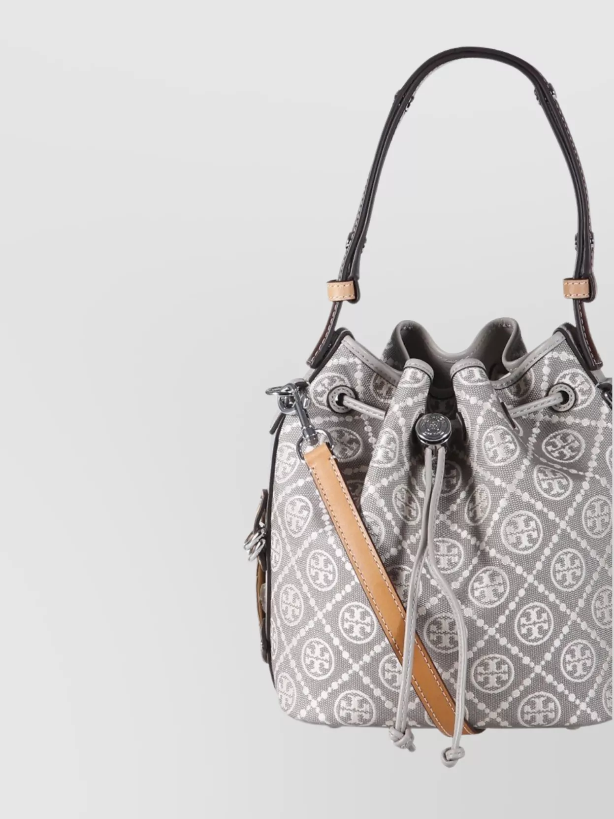 Tory Burch Utility Bucket Bag Monogram Design