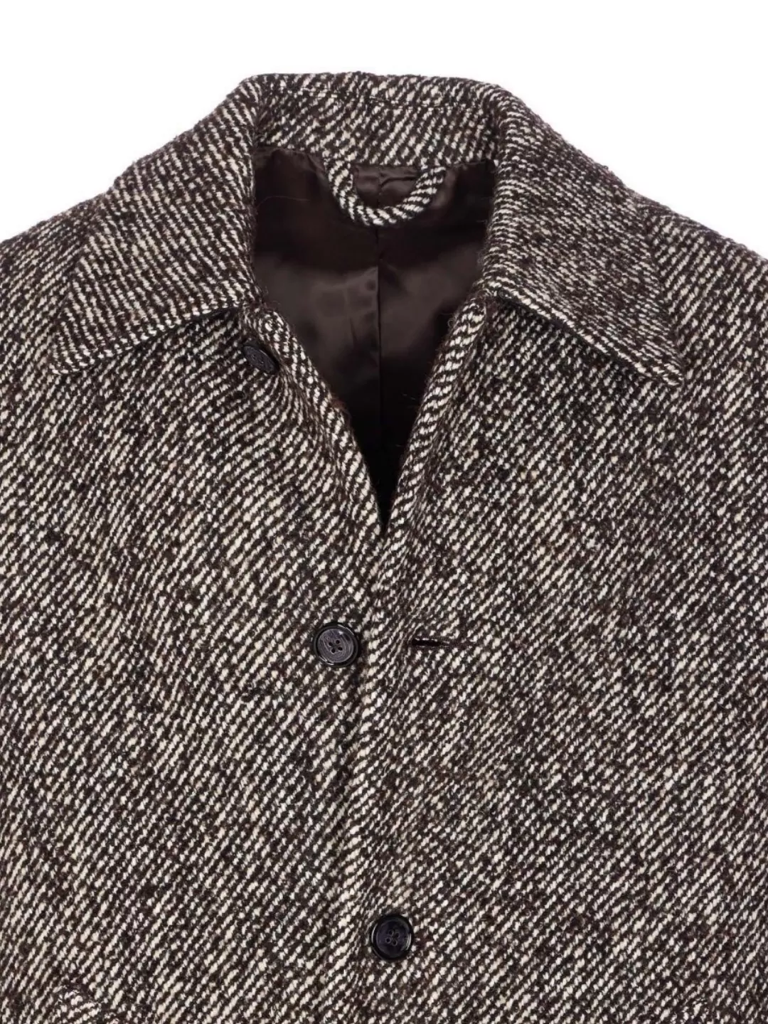Nn.07 Chevron Motif Long Sleeve Coat With Pockets