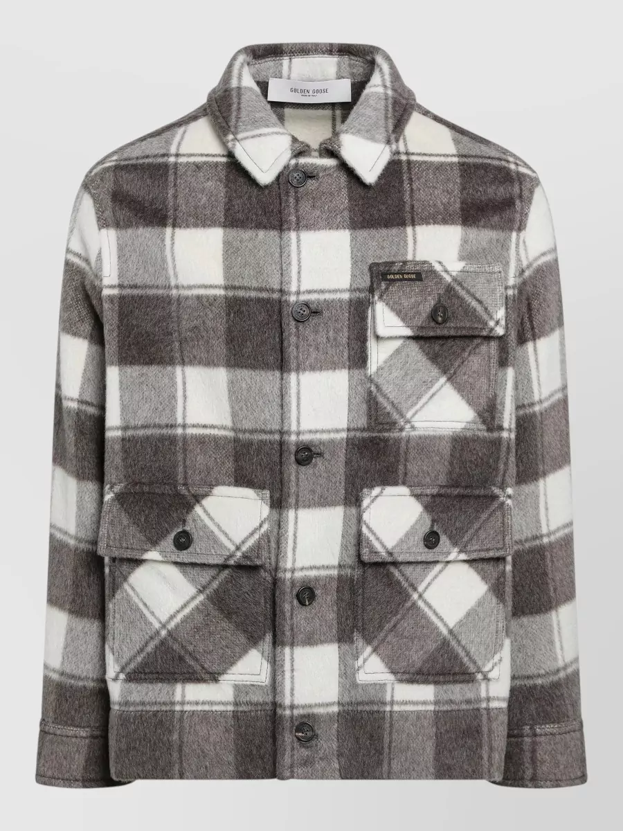 Golden Goose mohair wool shirt jacket