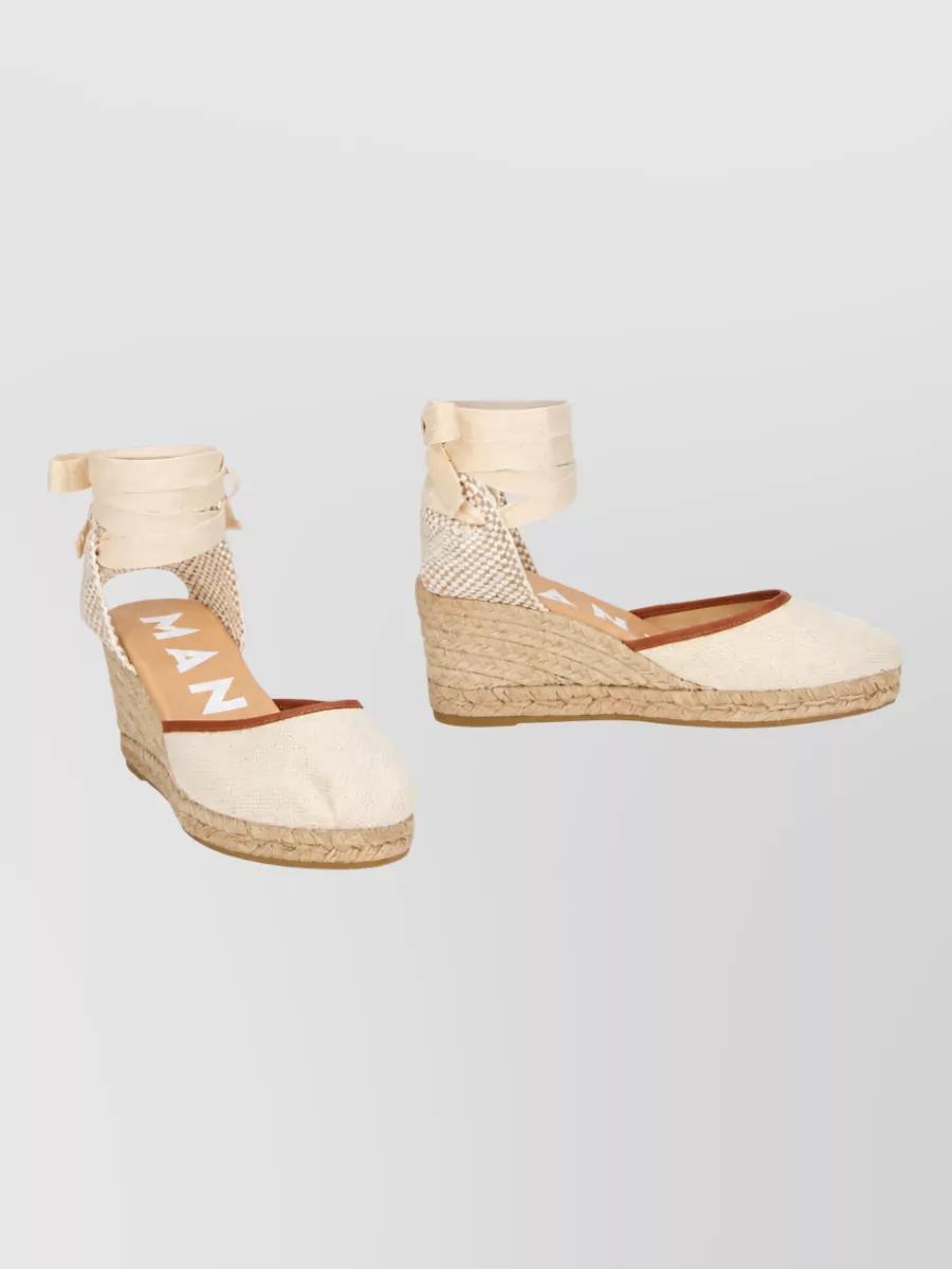 Manebi Raffia Wedge Espadrilles