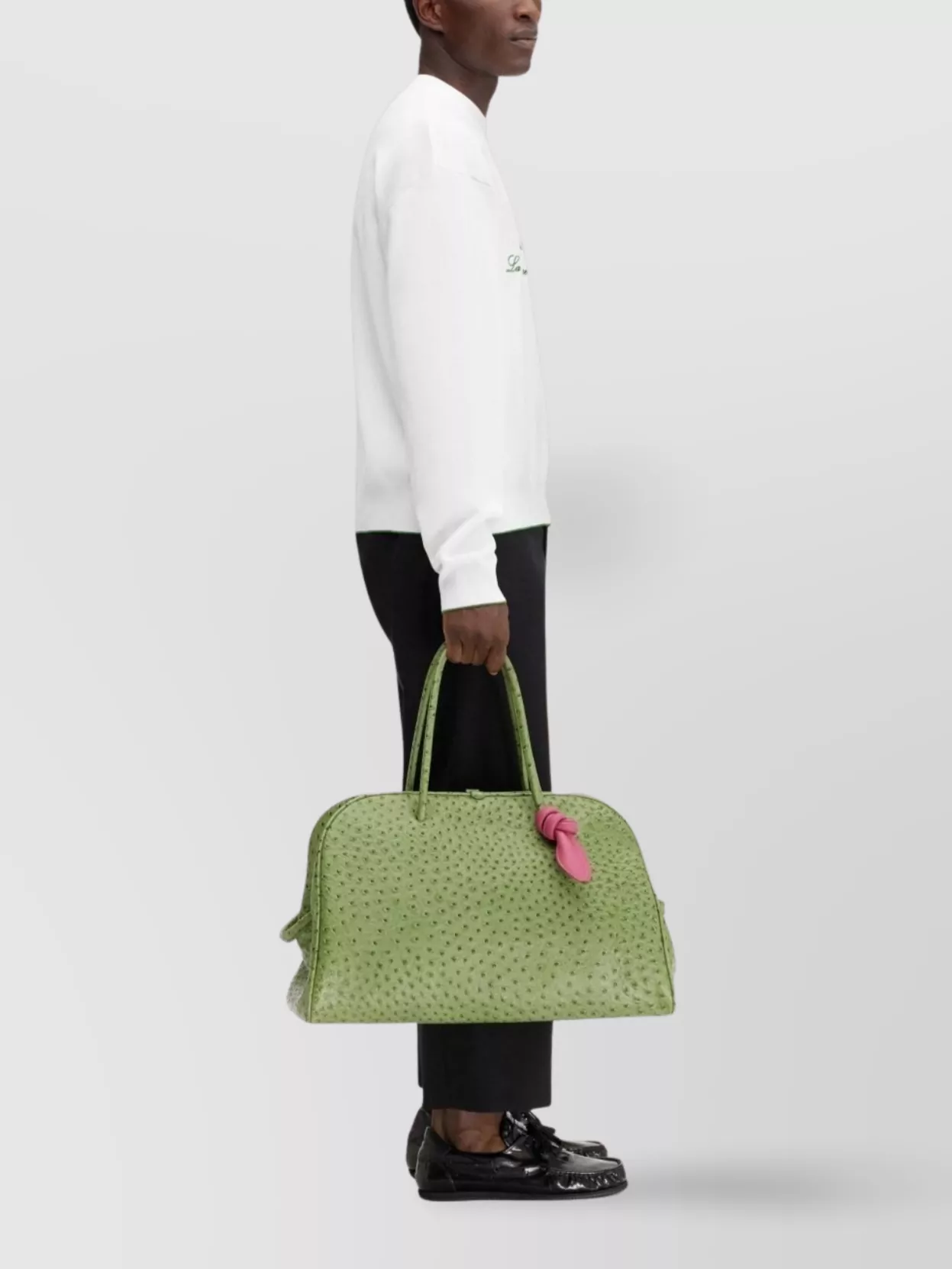 Jacquemus Crewneck Sweatshirt With Front Print And Ribbed Details