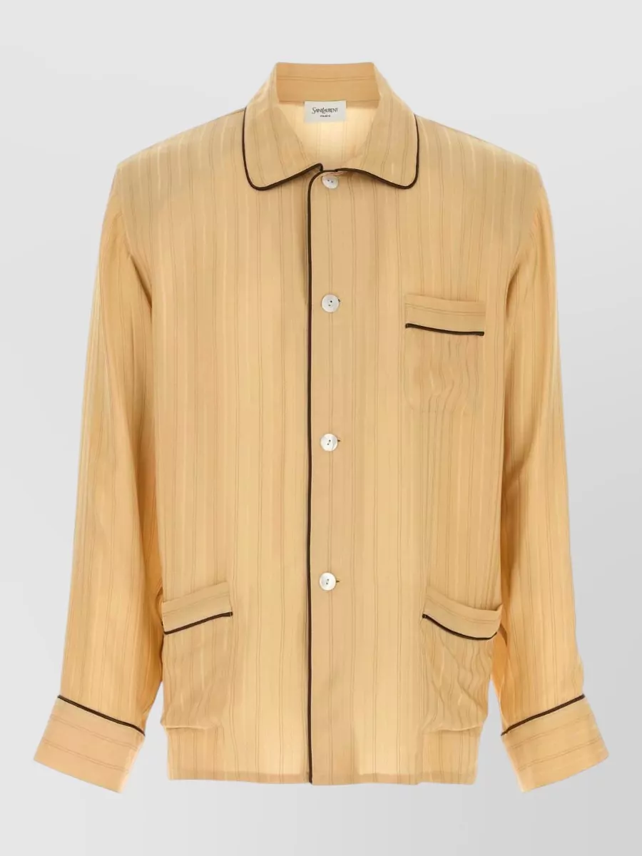 Saint Laurent Silk embroidered shirt jacket