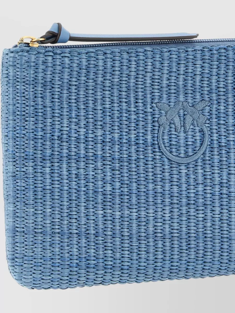 Pinko Love Bag Mini Braided Clutch Bag