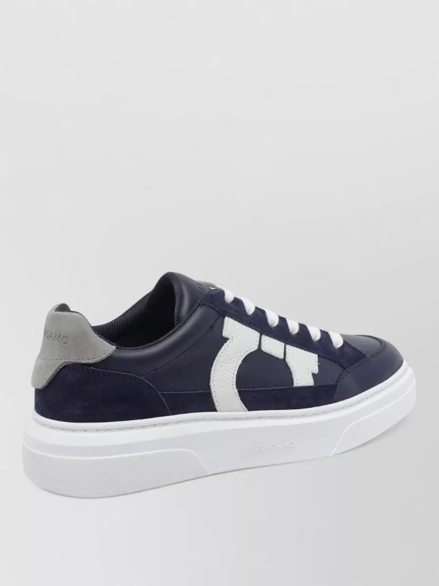 Ferragamo Low Top Sneakers Contrast Sole Design