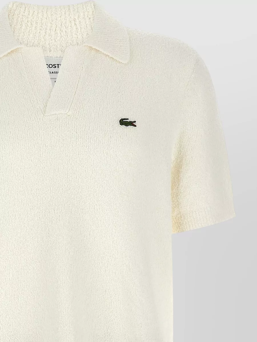 Lacoste Bouclé Knitted Short-Sleeve Polo Shirt