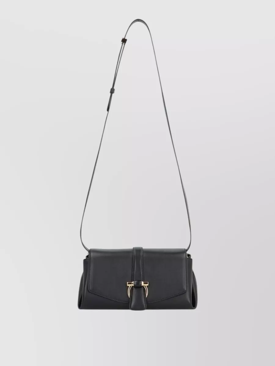 Ferragamo Gancini Leather Shoulder Bag