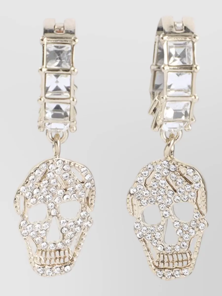 Alexander McQueen crystal-embellished hoop earrings