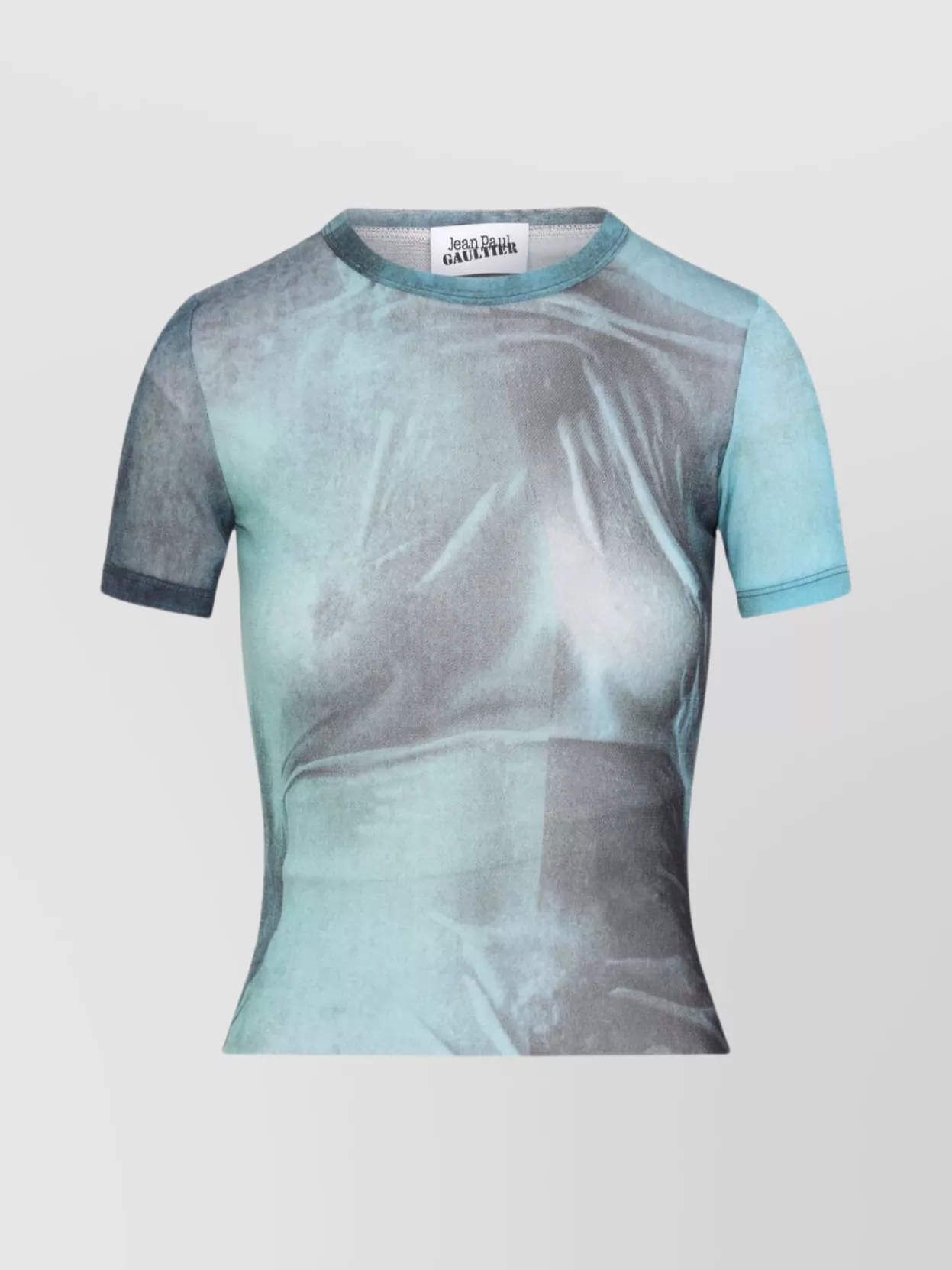 Jean Paul Gaultier Mesh Baby Printed Water T-shirt In Blue