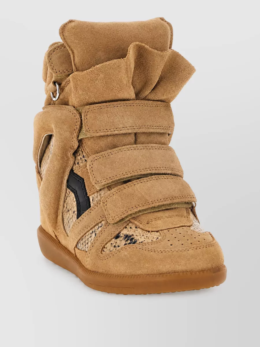 Isabel Marant leather bekett ring high-top sneakers
