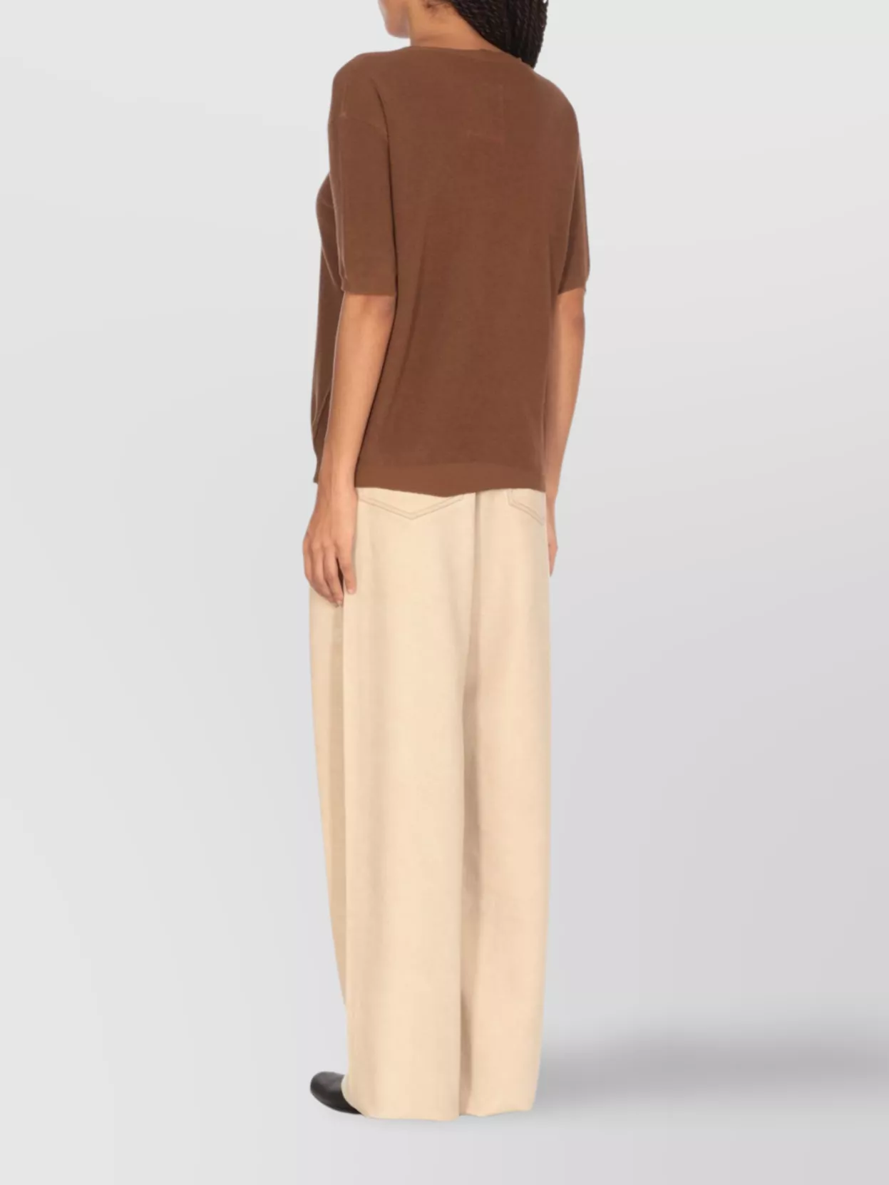 Uma Wang Ribbed Crewneck Knitwear Fringes