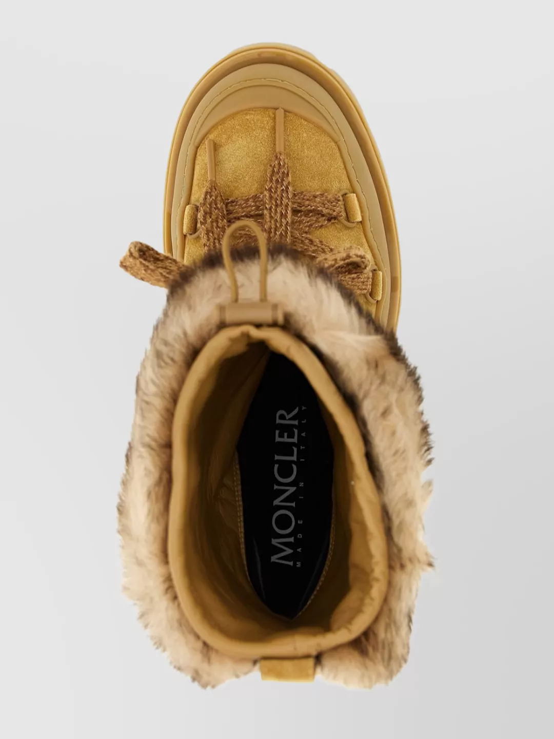 Moncler Ankle Boots With Faux Fur Trim