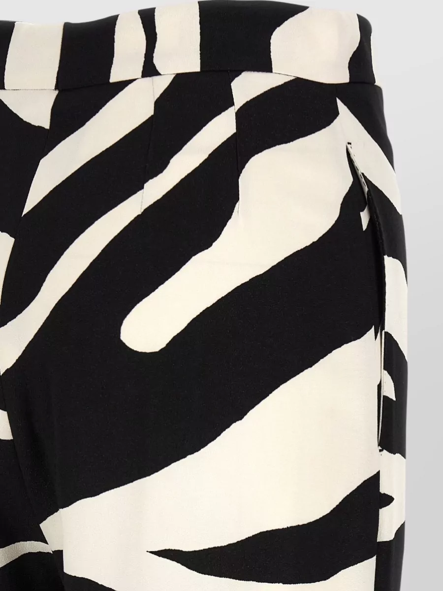 Dolce&Gabbana High-Rise Zebra-Print Wide-Leg Trousers