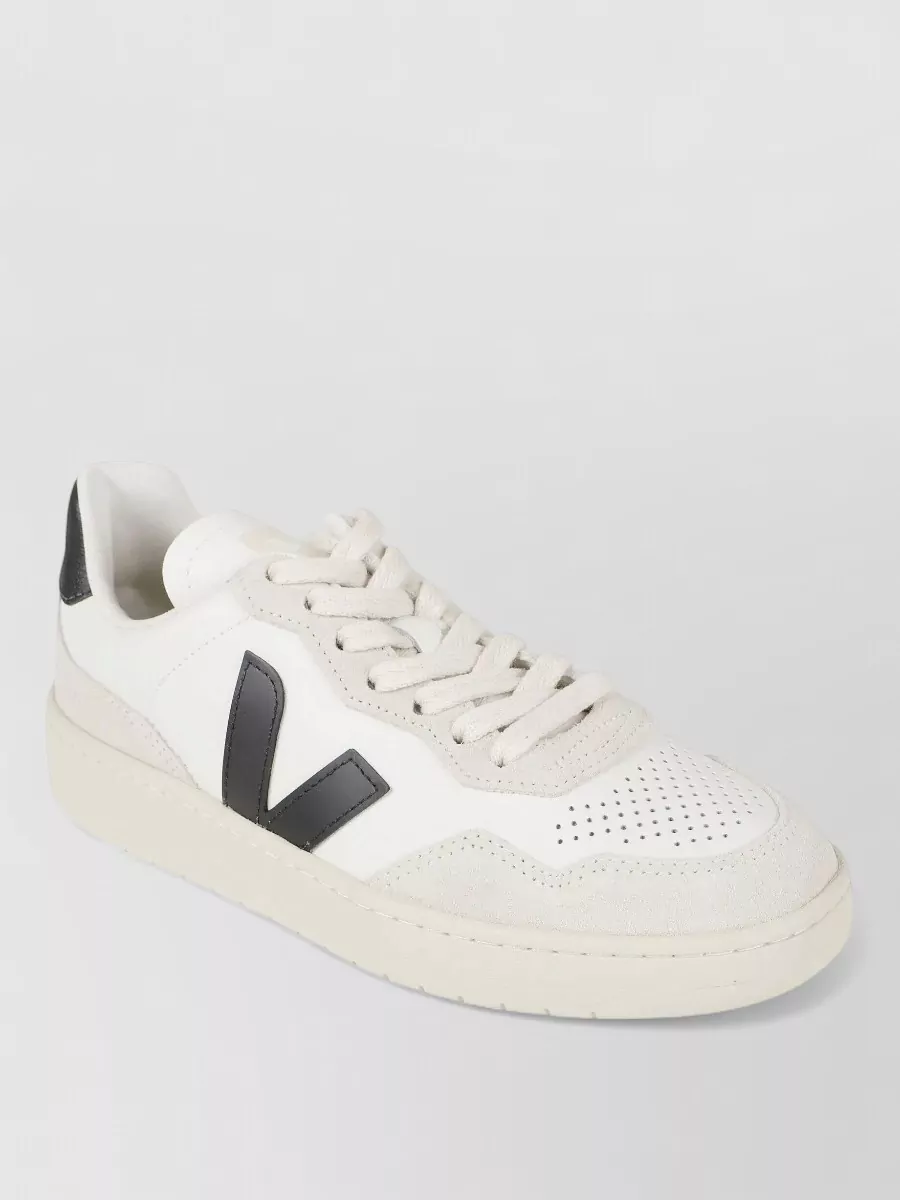 Veja leather paneled low-top sneakers