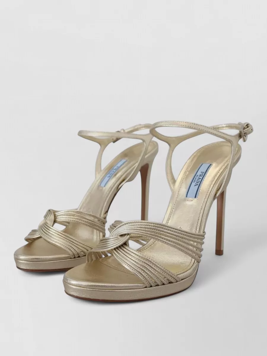 Prada Leather Ankle-Strap Sandals
