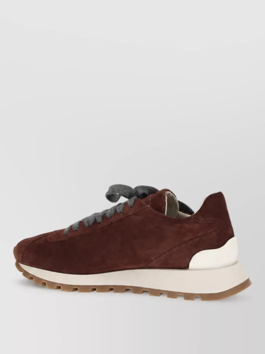 Brunello Cucinelli Leather Lace-Up Sneakers