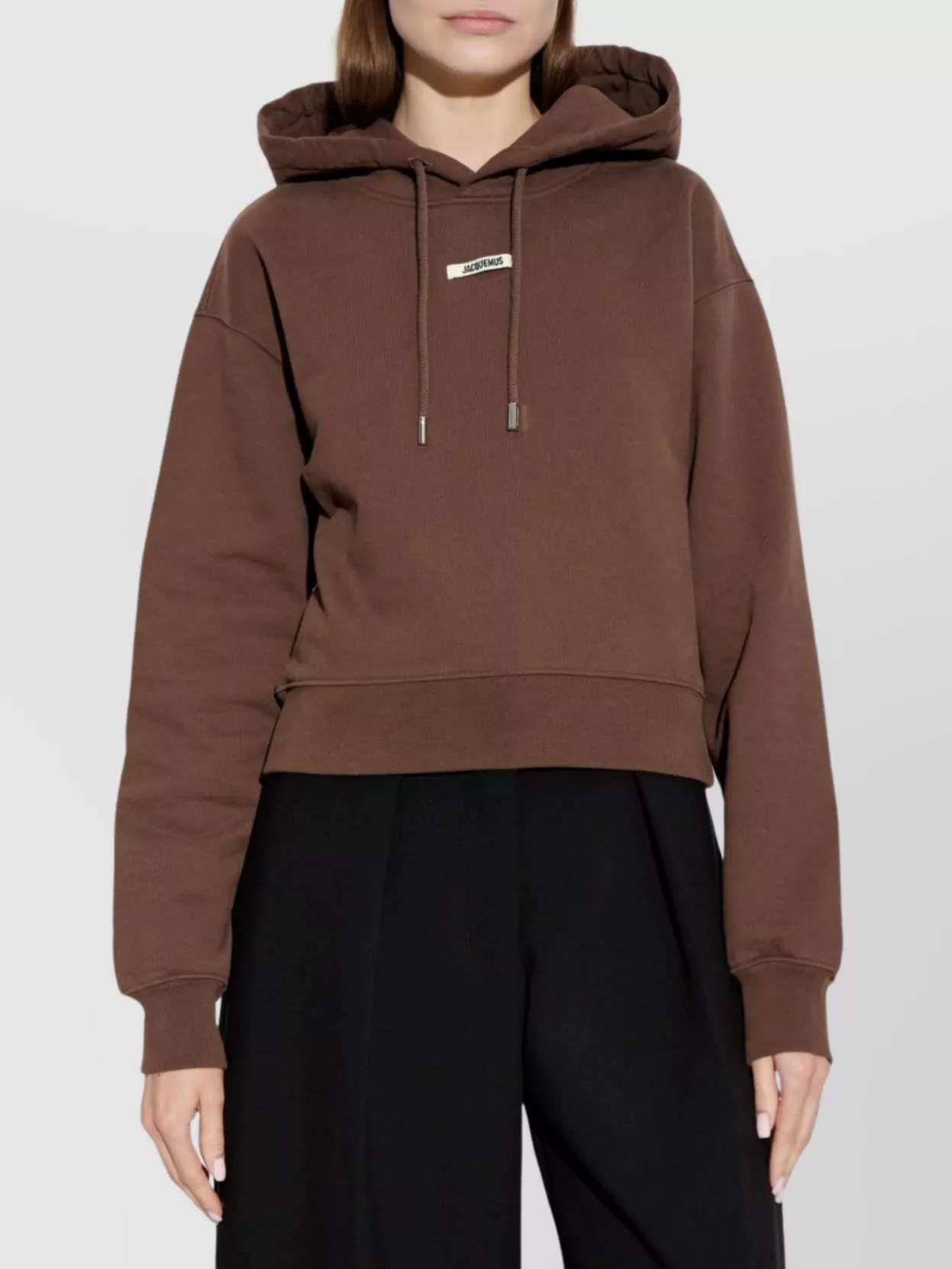 Jacquemus Cropped Gros Grain Hoodie