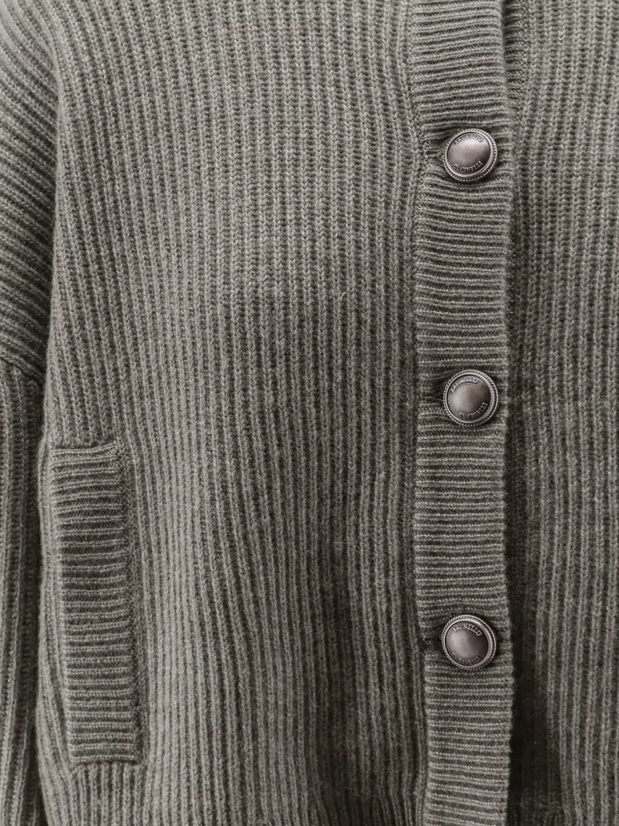 Brunello Cucinelli Cashmere High Neck Fitted Jacket