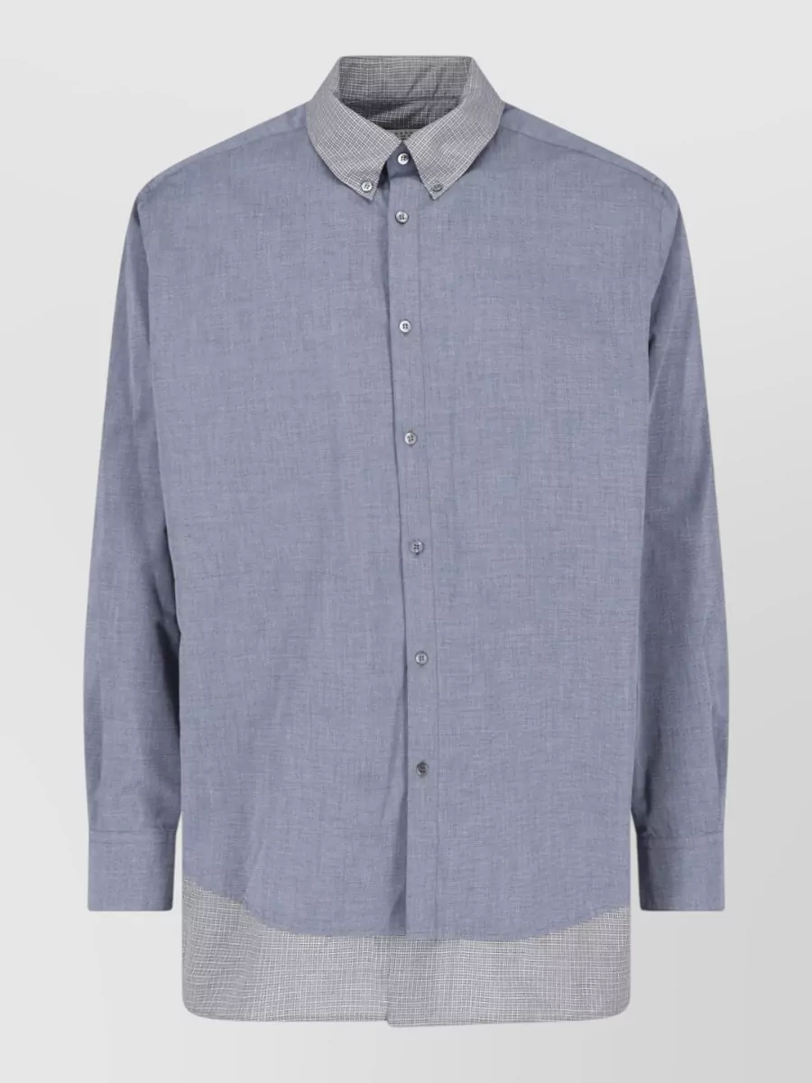 Maison Margiela checked cotton double shirt
