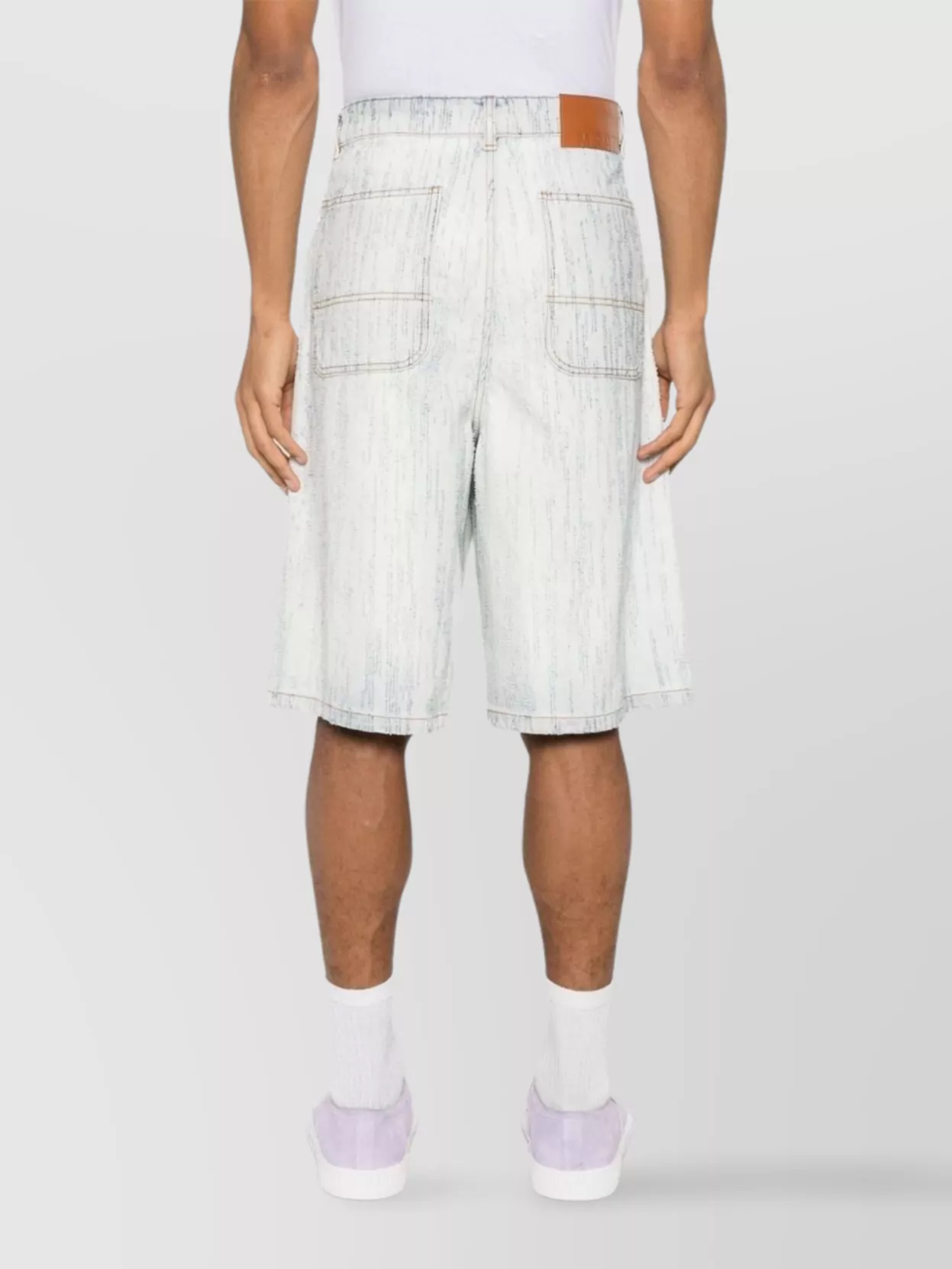 Msgm Knee-Length Distressed Shorts Belt Loops
