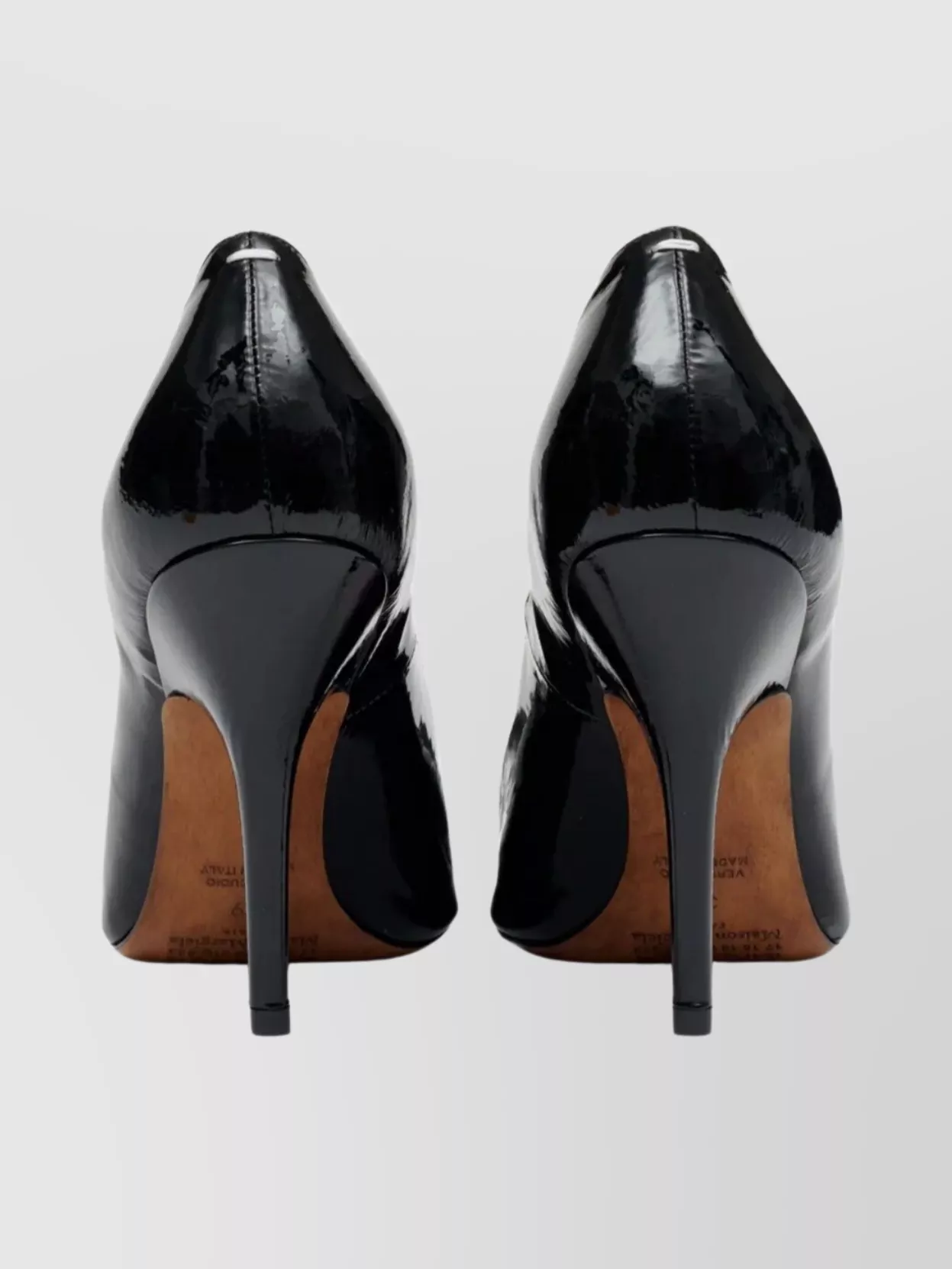 Maison Margiela High Heel Leather Pumps With Square Toe