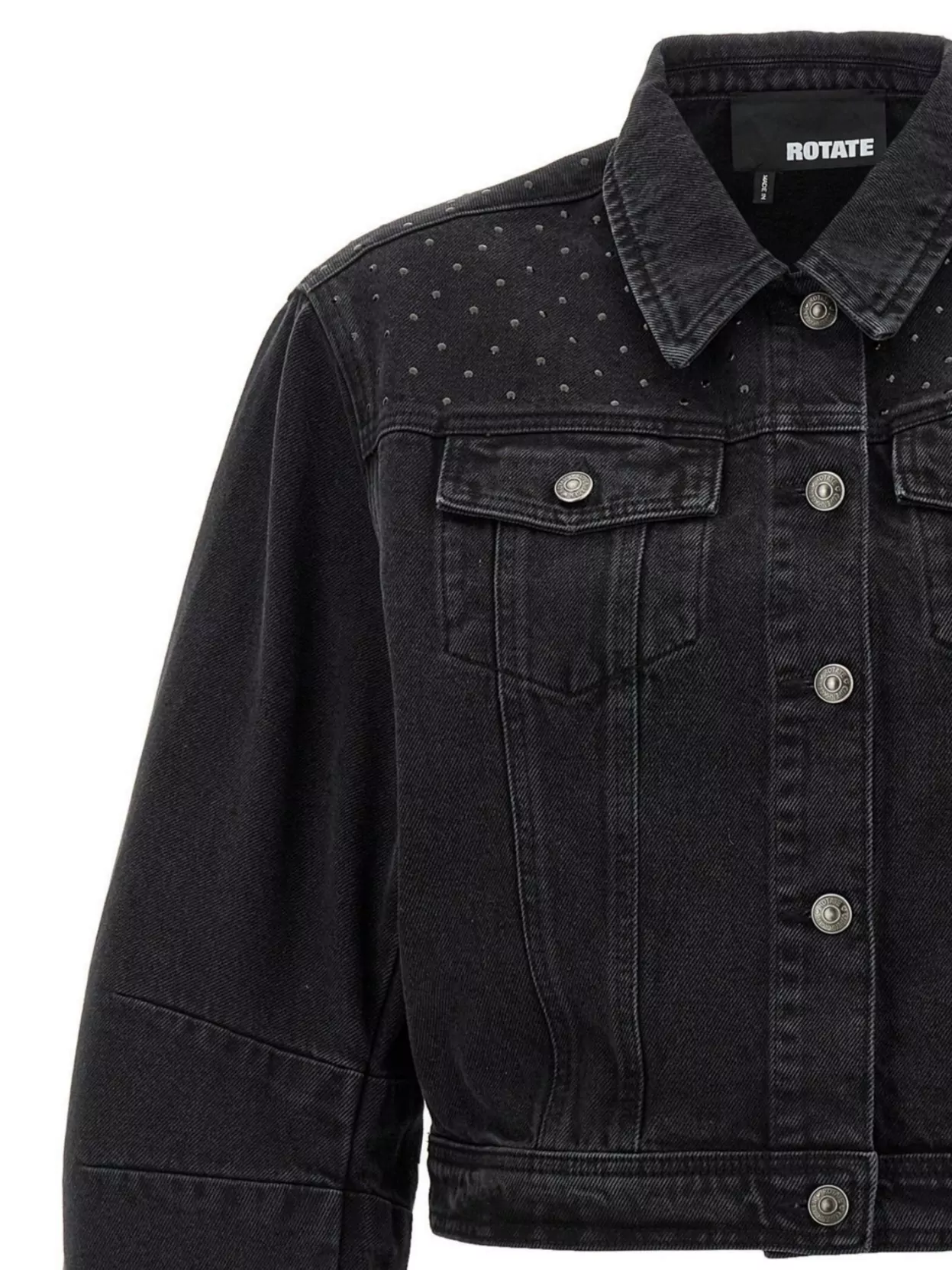 Rotate Birger Christensen Oversized Denim Jacket Studded Detail