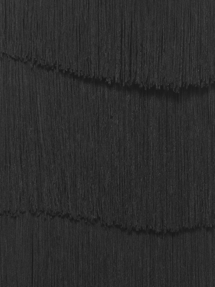 Norma Kamali Fringed Midi Skirt