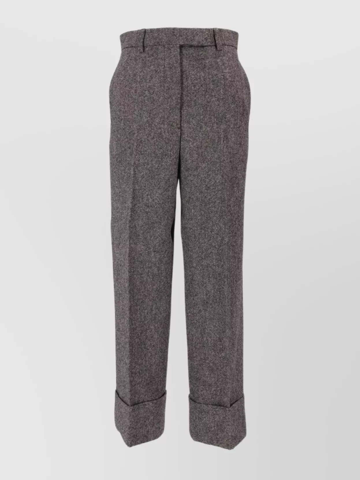 Thom Browne High Waist Wide Leg Trousers In Gray