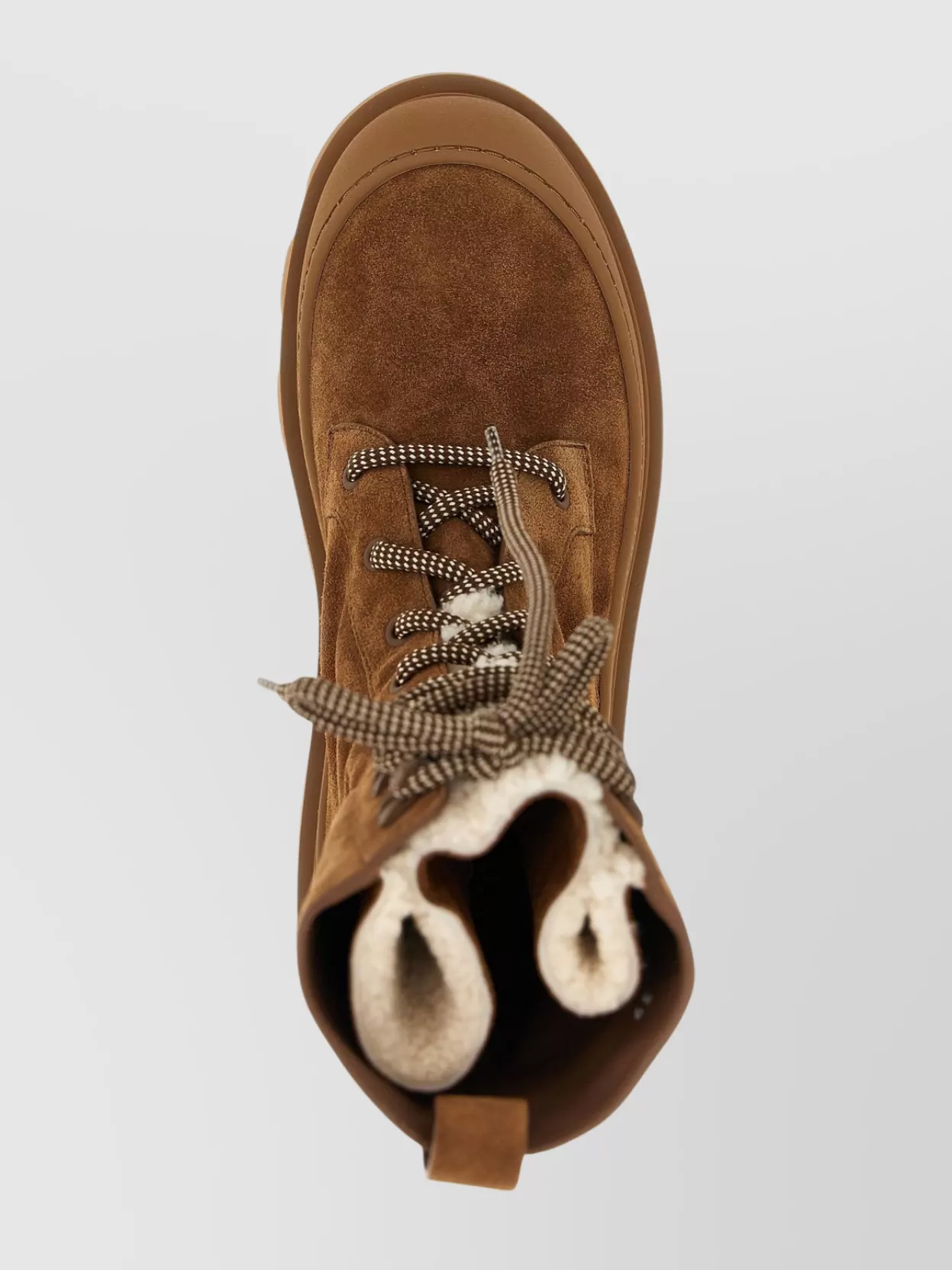 Moncler High-Top Suede Boots Lug Sole