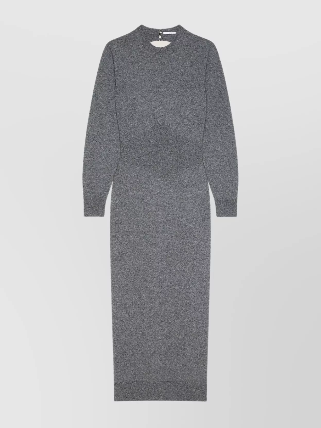 Givenchy Cashmere Midi Dress Featuring Open Back In Gray