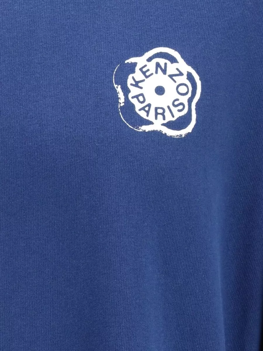Kenzo Long-Sleeve Logo-Print Cotton T-Shirt