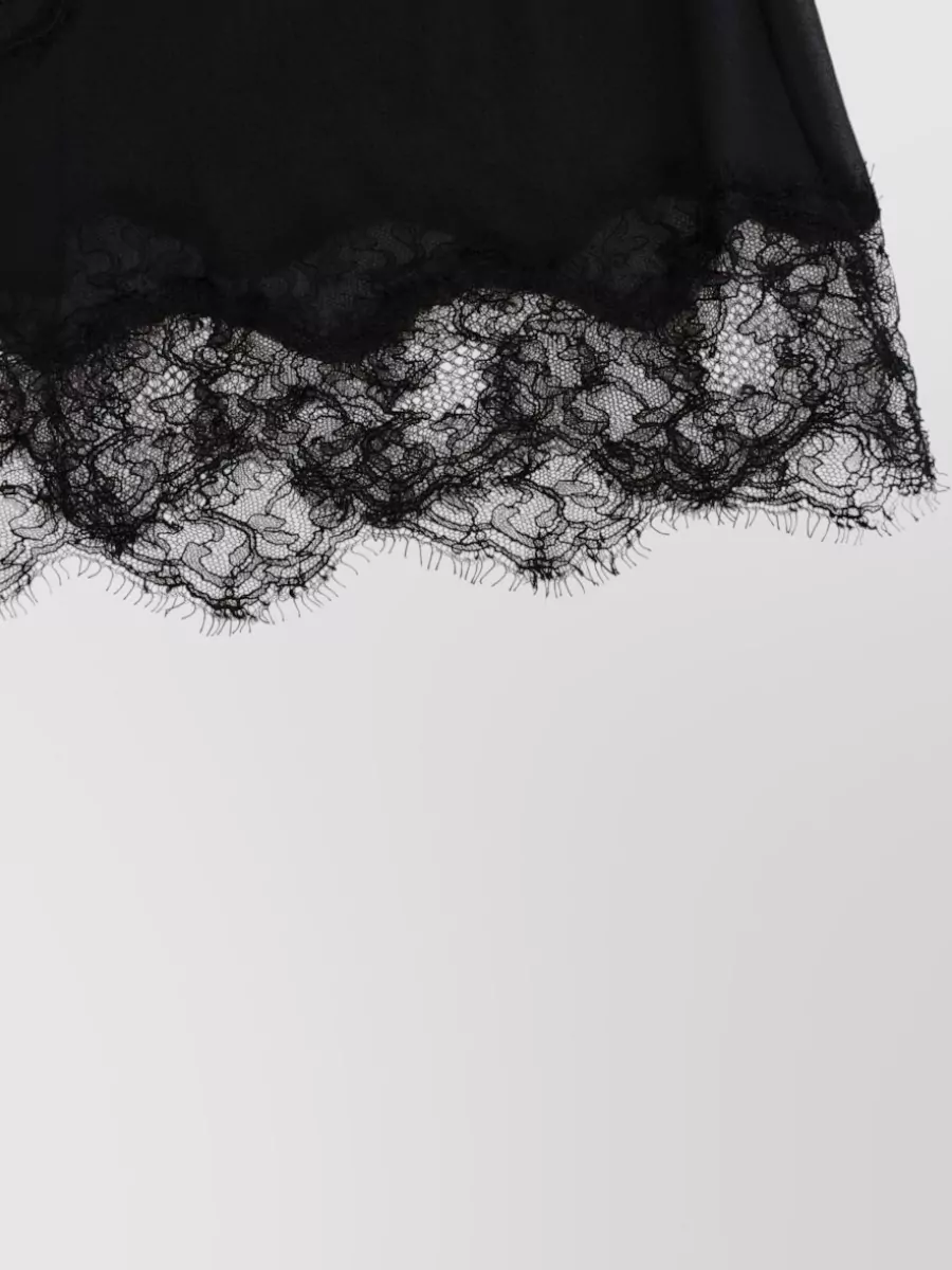 Dolce&Gabbana Silk Floral Lace Top