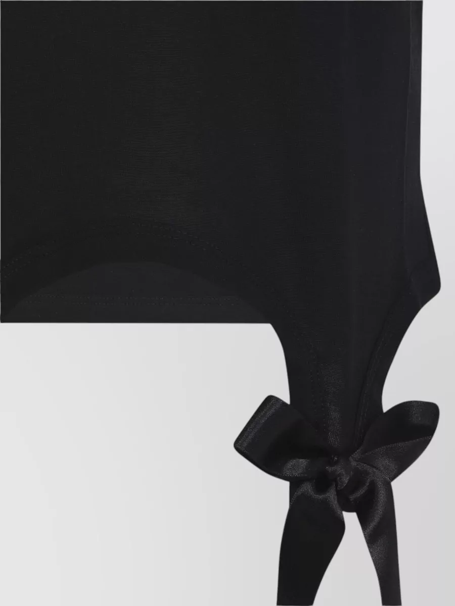 Simone Rocha Cropped T Shirt Bow Tails Detail