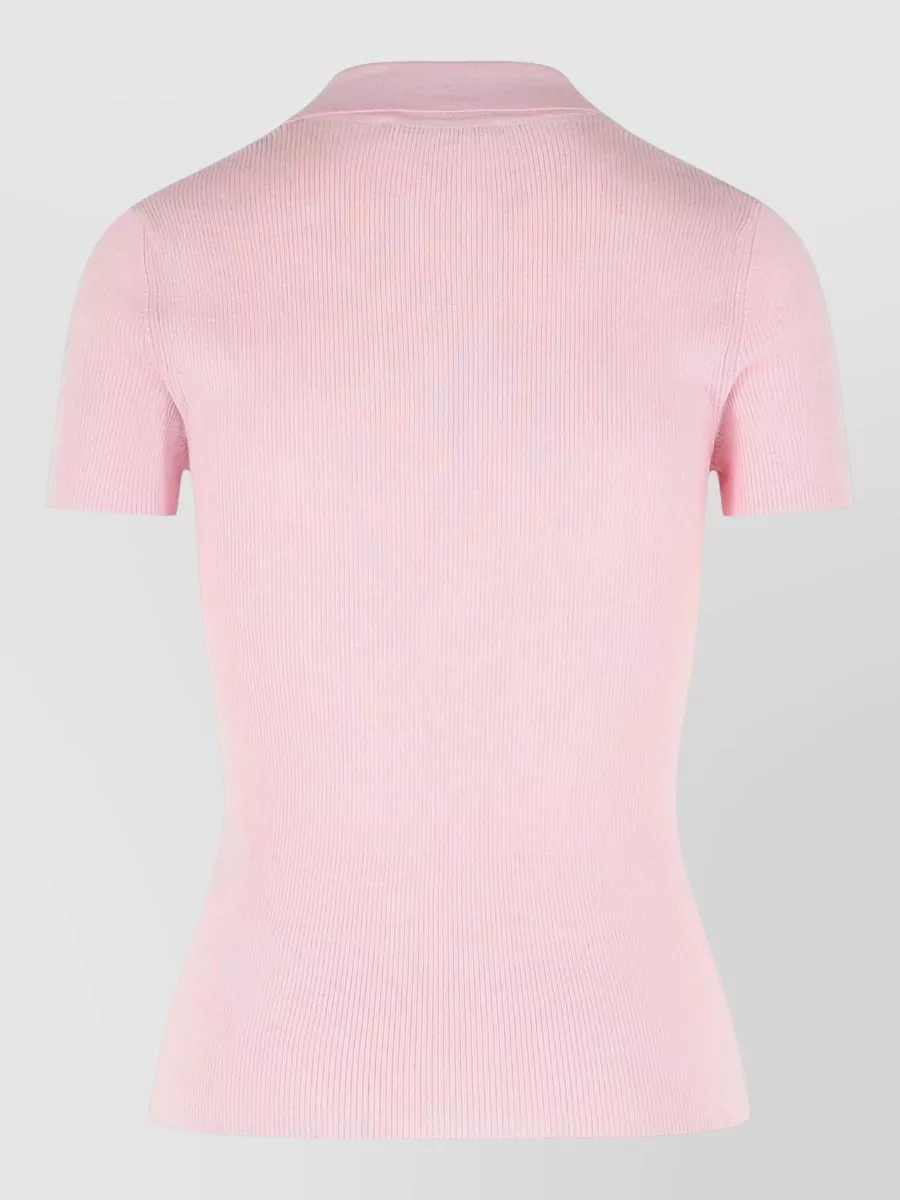 Max Mara Albero Virgin Wool Polo Shirt Short Sleeves