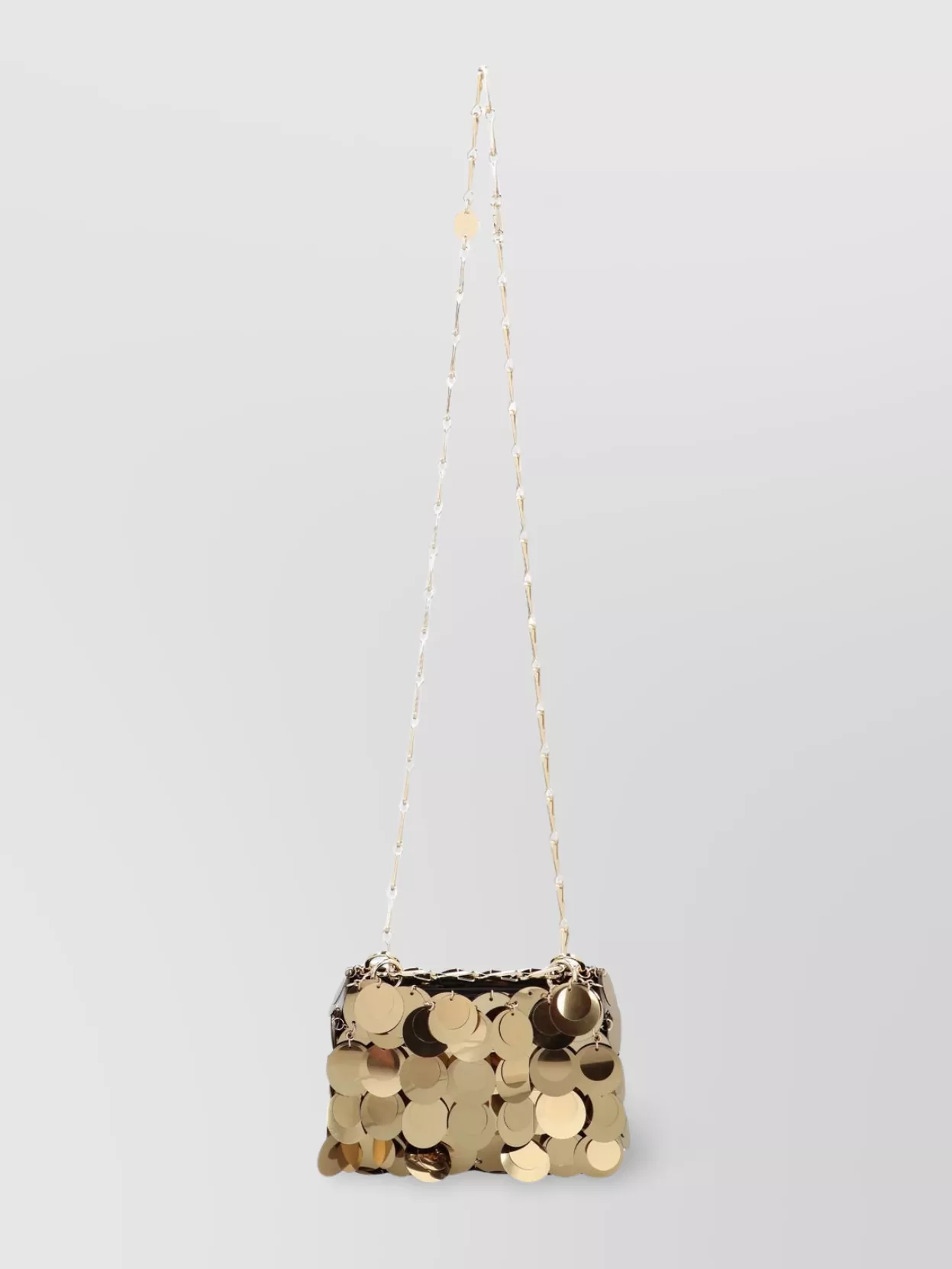 Rabanne Sequin Chain Nano Disc Bag