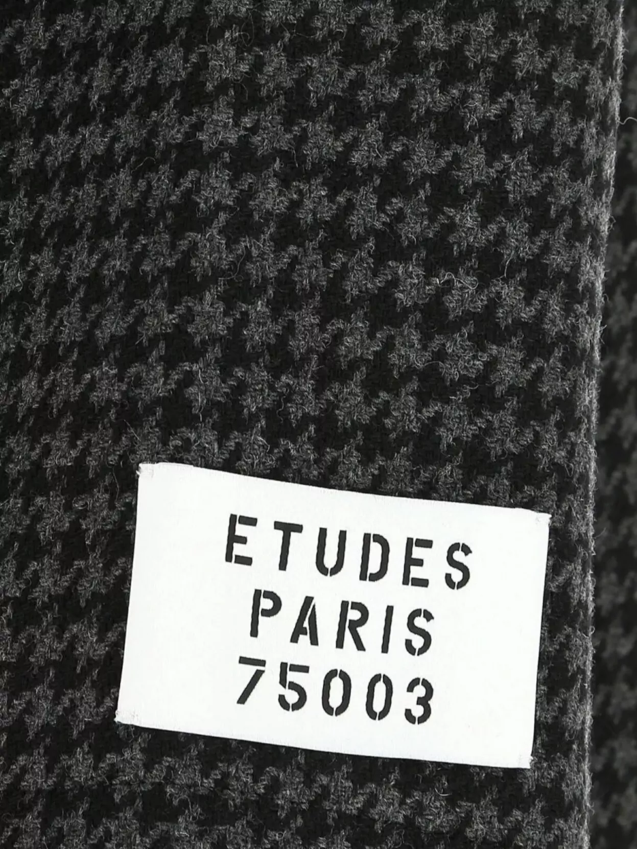 Etudes Studio Etudes Embroidered Wool Blend Coat In Black