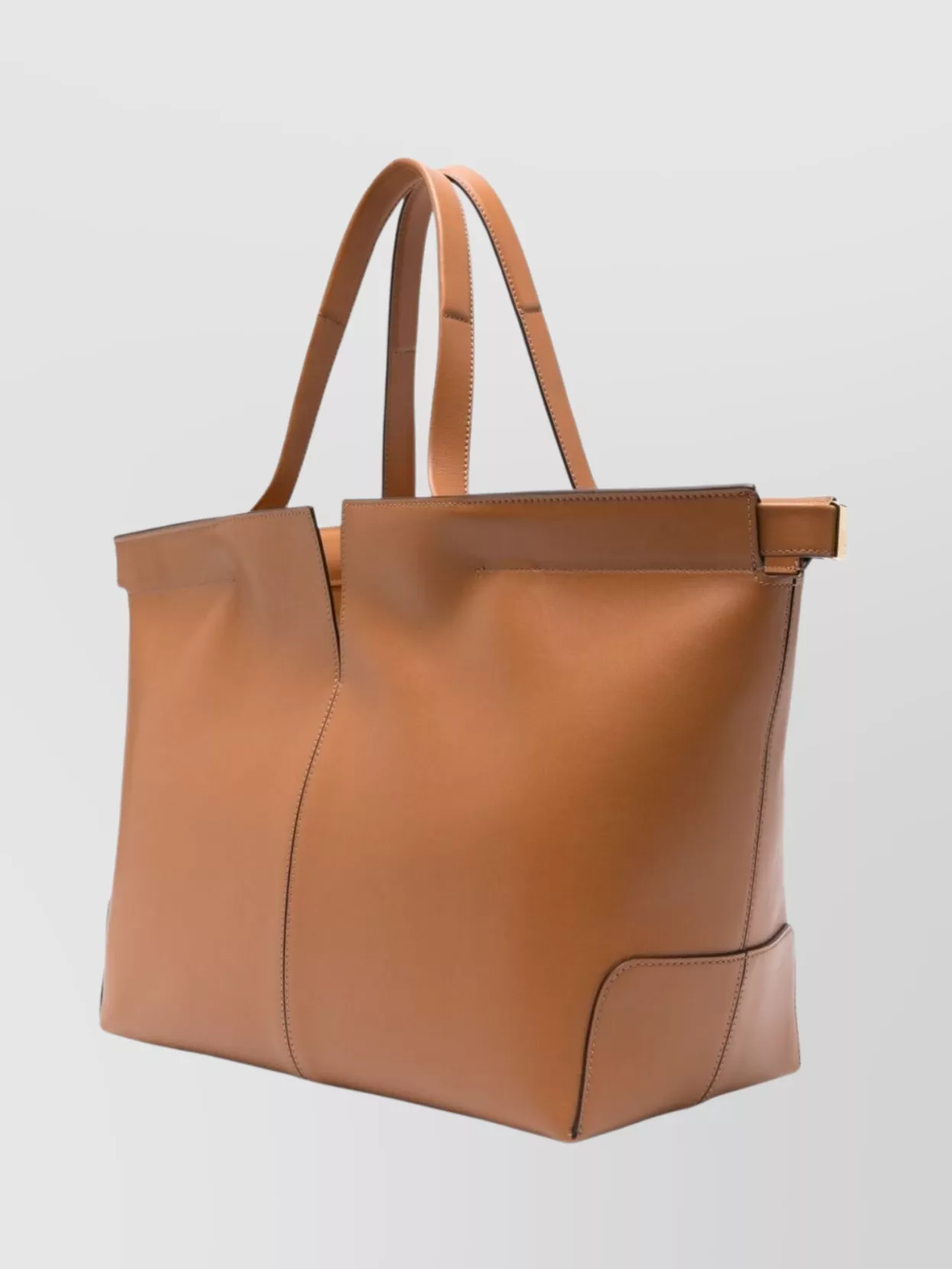 Tod's Leather Open Top Tote Bag With Handles