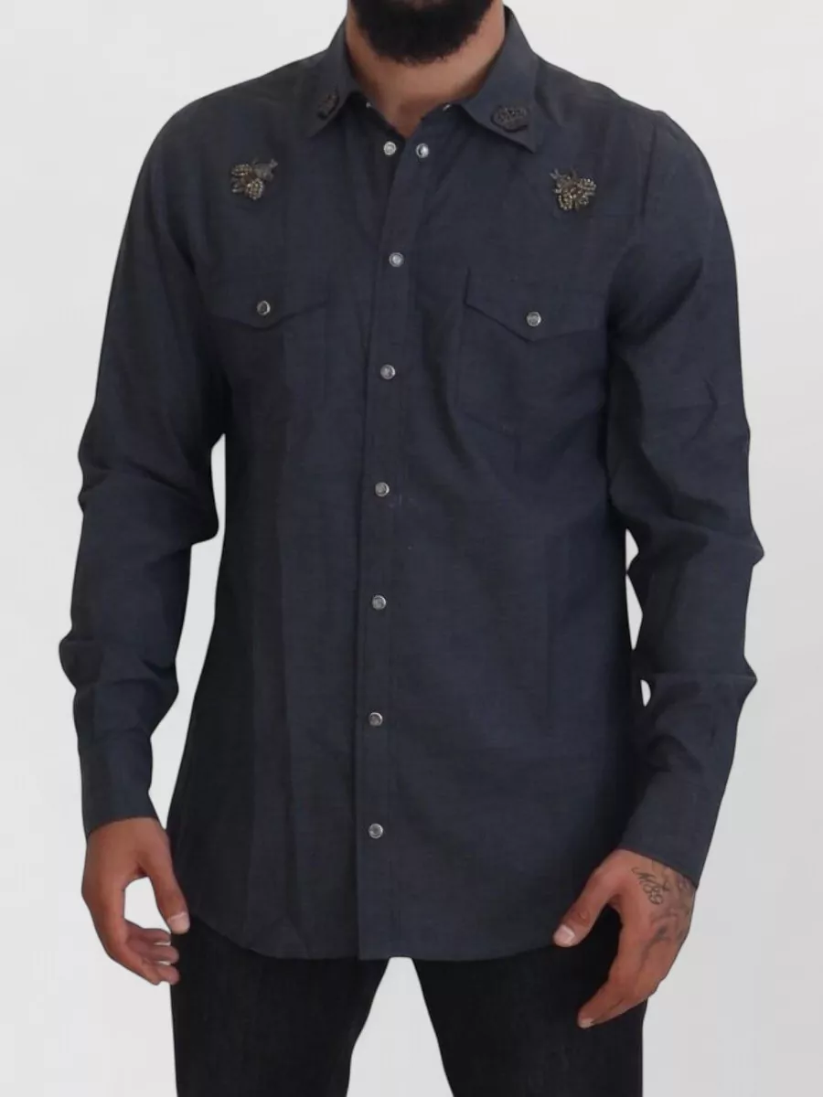 Dolce&Gabbana Denim slim-fit shirt